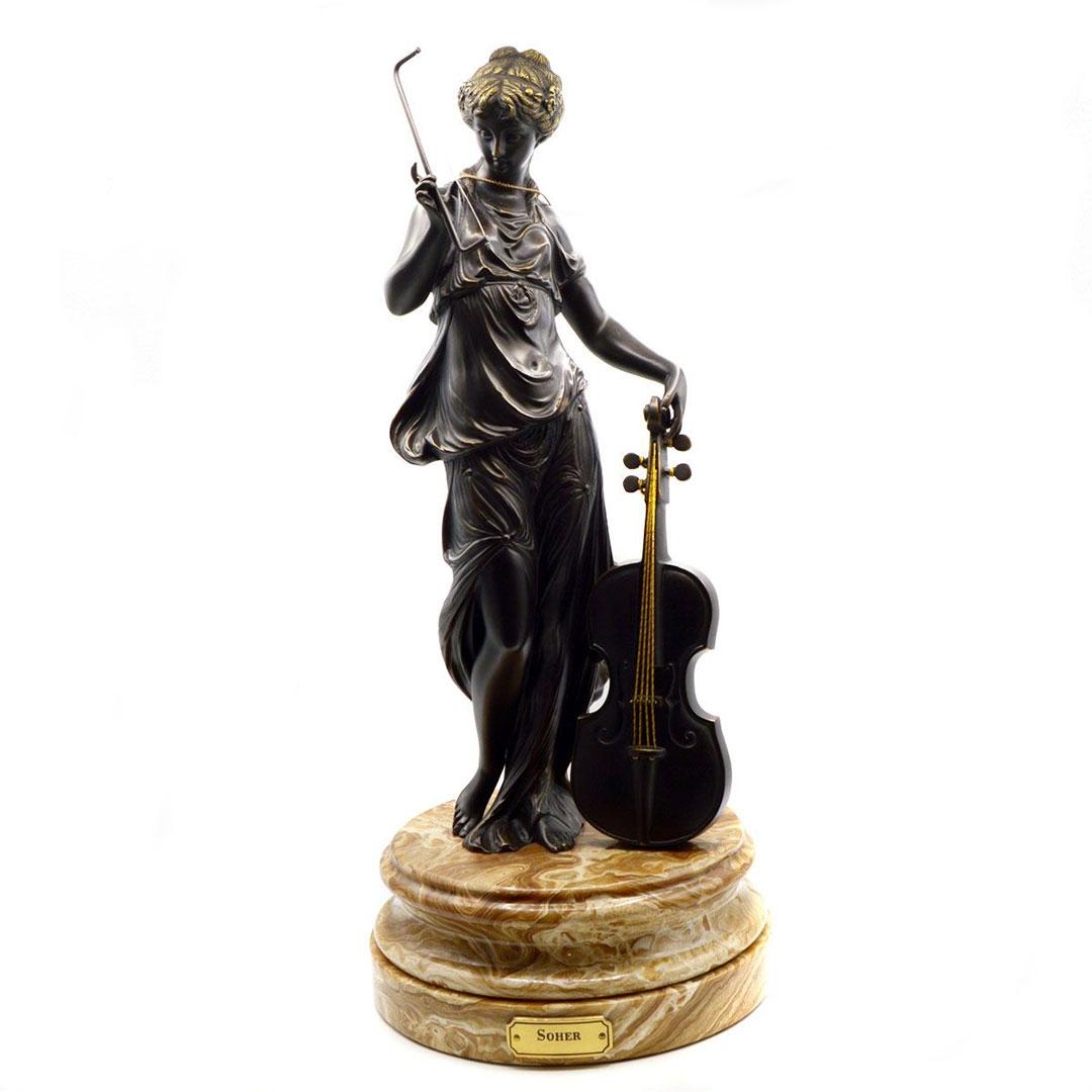 'FIGURA BRONCE SOHER ''DAMA CON VIOLÍN'' 956'