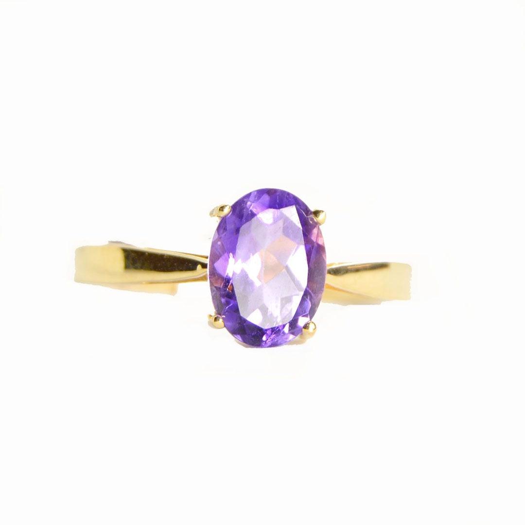 SORTIJA MUJER ORO 18K CON AMATISTA 10717A