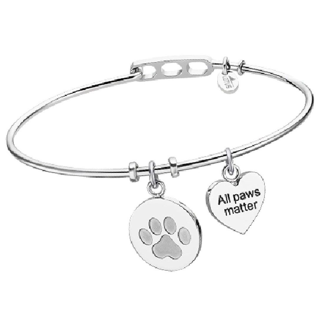 PULSERA MUJER LOTUS ACERO CORAZON Y HUELLA LS2035-2/4