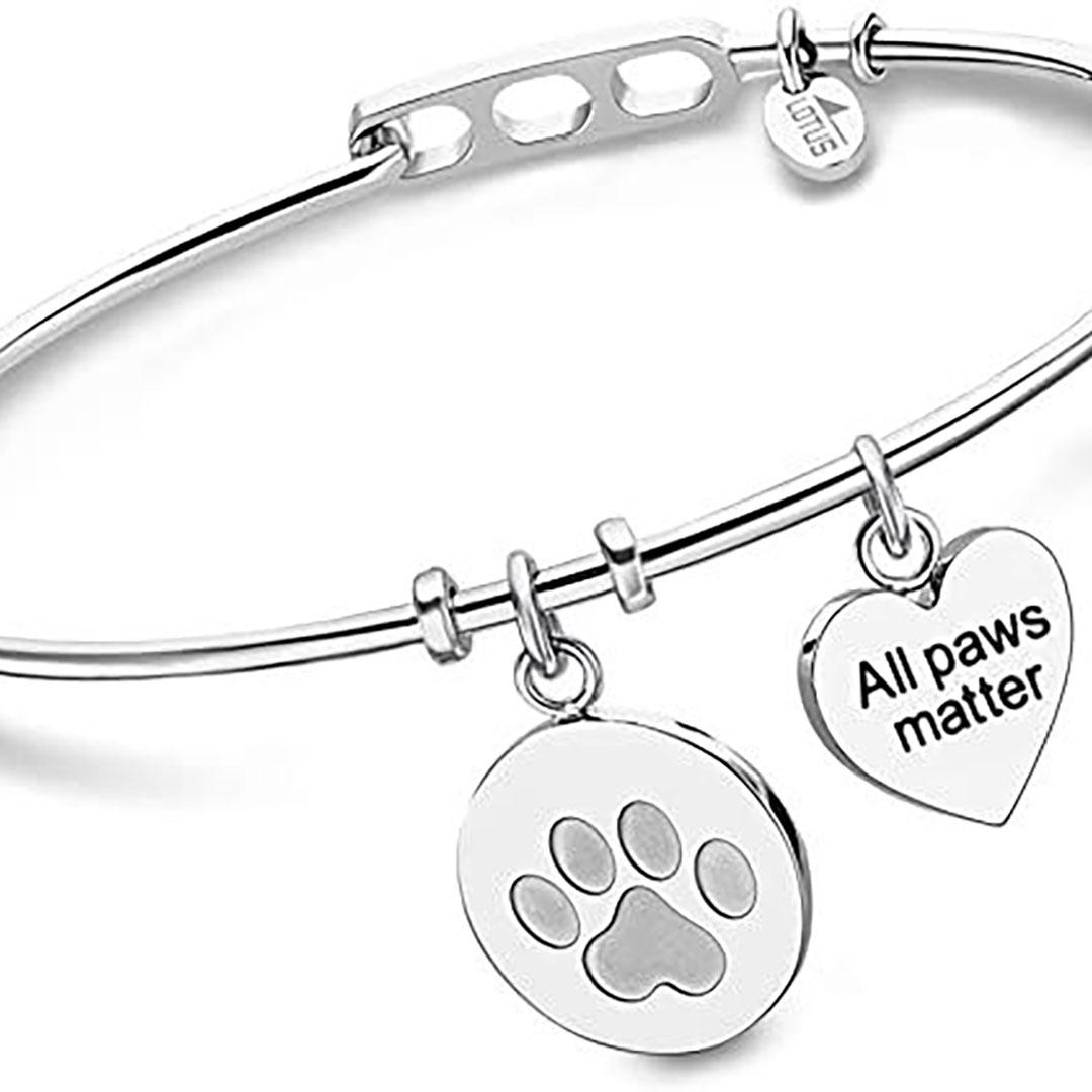 PULSERA MUJER LOTUS ACERO CORAZON Y HUELLA LS2035-2/4