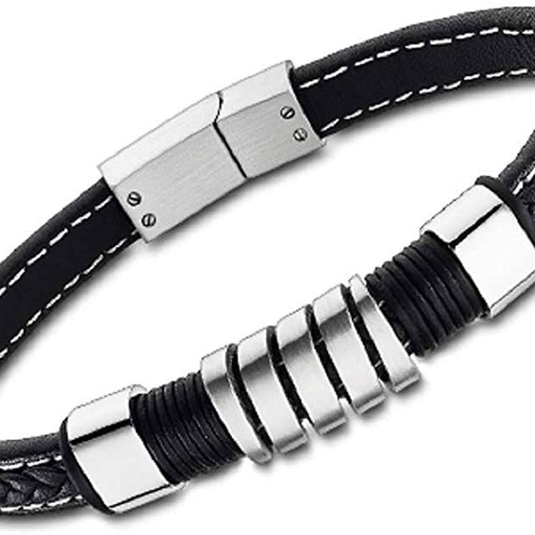 PULSERA HOMBRE LOTUS ACERO / CUERO LS2056-2/1