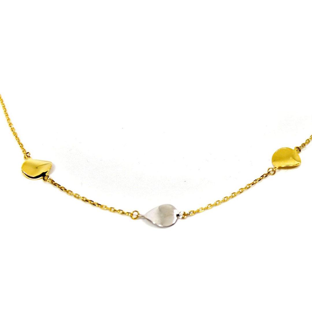 COLLAR MUJER ORO 18K BICOLOR  CIRCULITOS 1073