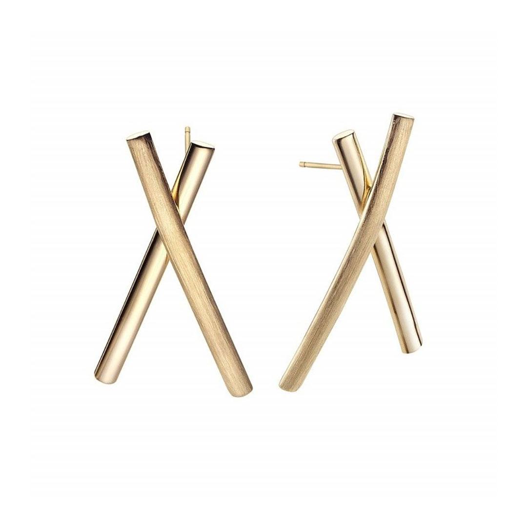 PENDIENTES X DURAN EXQUSE 508474 PLATA CHAPADO DORADO