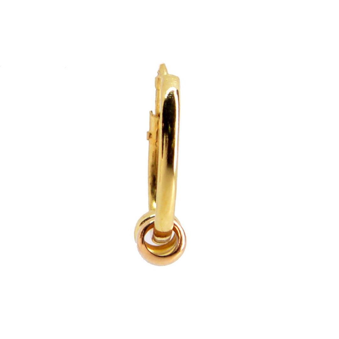 PENDIENTE ARO MUJER ORO 18K BICOLOR 500167