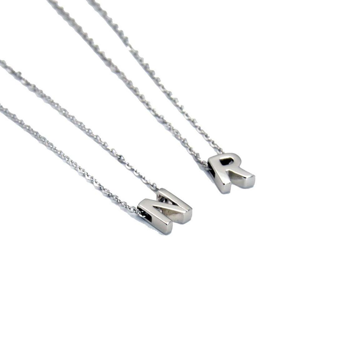 'COLLAR MUJER PLATA CON COLGANTE ''LETRA INICIAL'' 7560R'