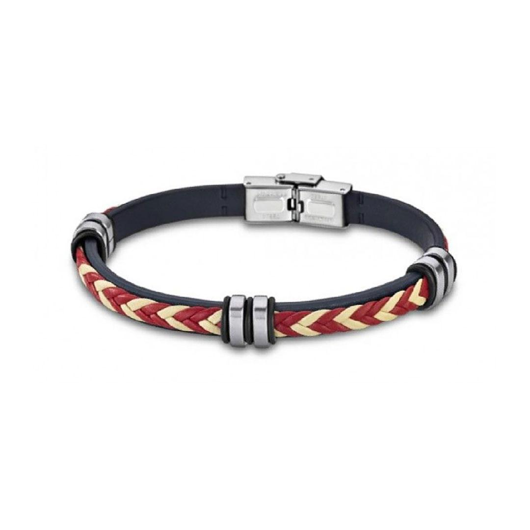 PULSERA HOMBRE ACERO Y PIEL LOTUS LS1829-2/7