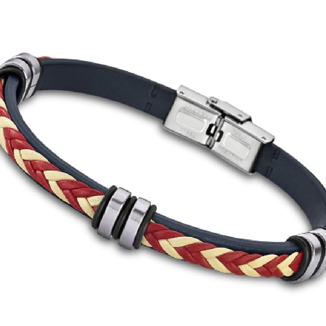 PULSERA HOMBRE ACERO Y PIEL LOTUS LS1829-2/7