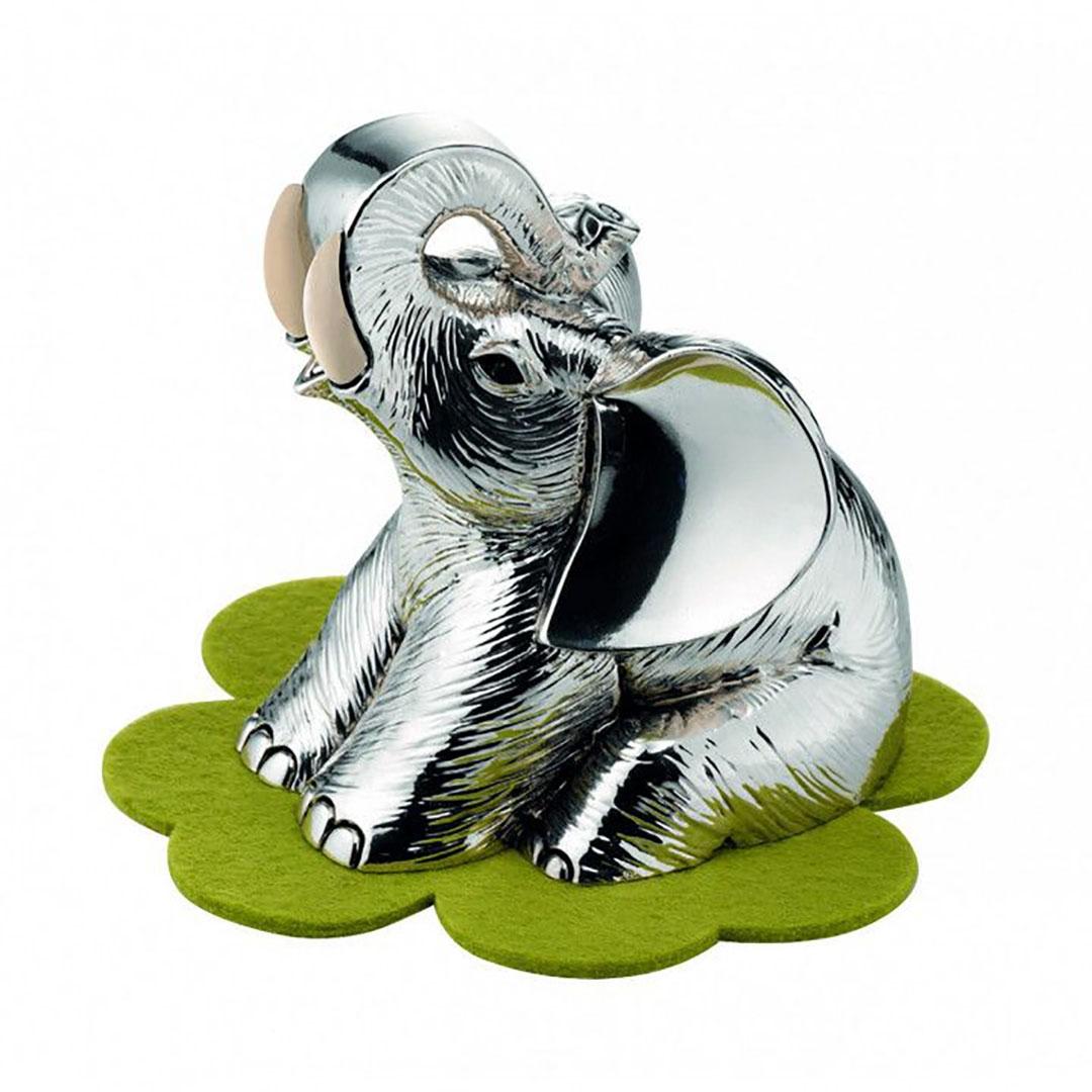 FIGURA ELEFANTE PLATA KK132
