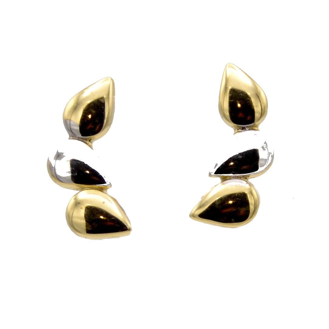 PENDIENTES MUJER ORO 18K BICOLOR 192502