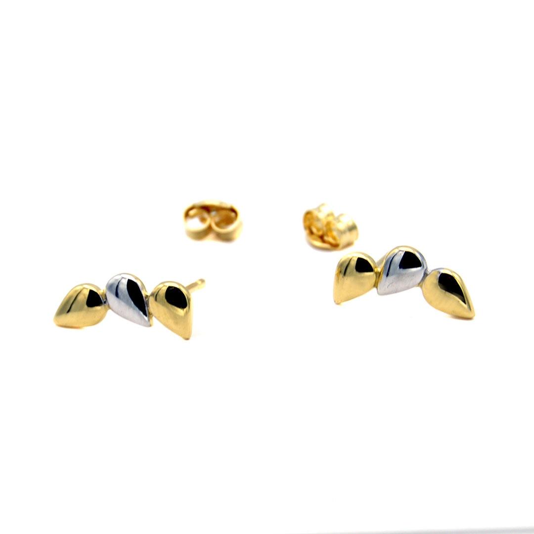 PENDIENTES MUJER ORO 18K BICOLOR 192502