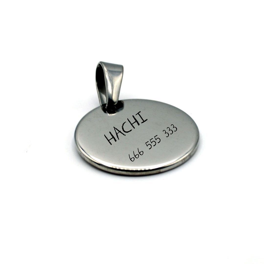 COLGANTE ACERO IDENTIFICADOR MASCOTAS REDONDO 20/51