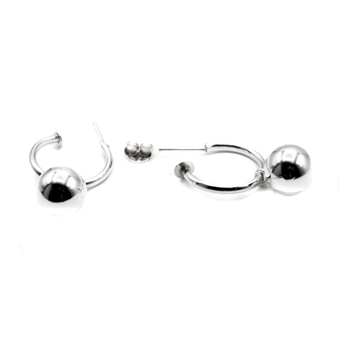 PENDIENTES MUJER PLATA ARO/BOLA P3002