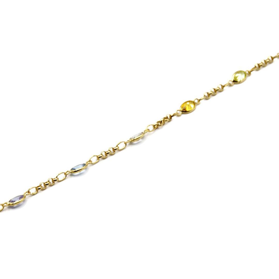 PULSERA MUJER ORO 18K PIEDRAS COLORES 316-18