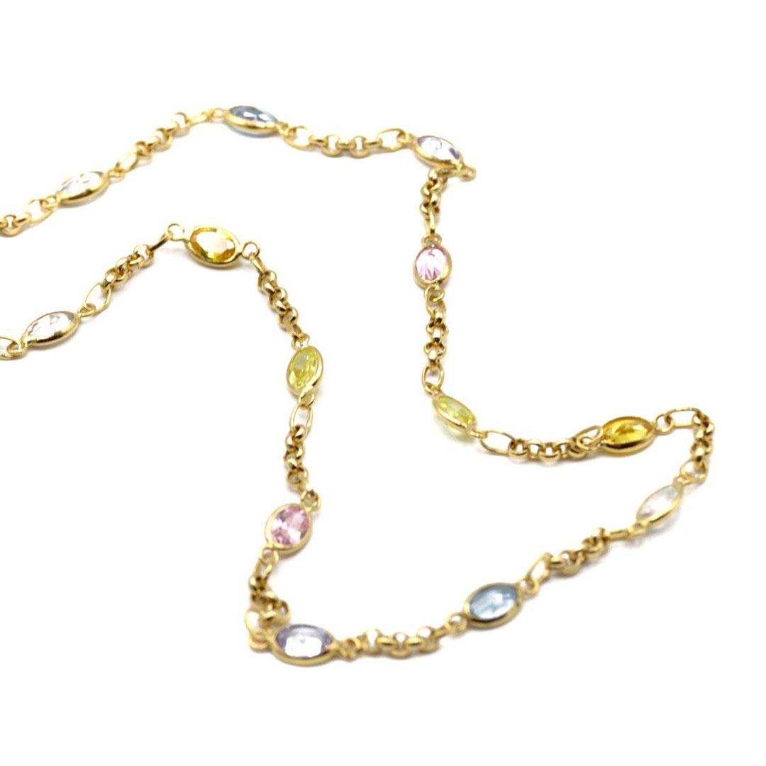 COLLAR MUJER ORO 18K PIEDRAS COLORES 316-40