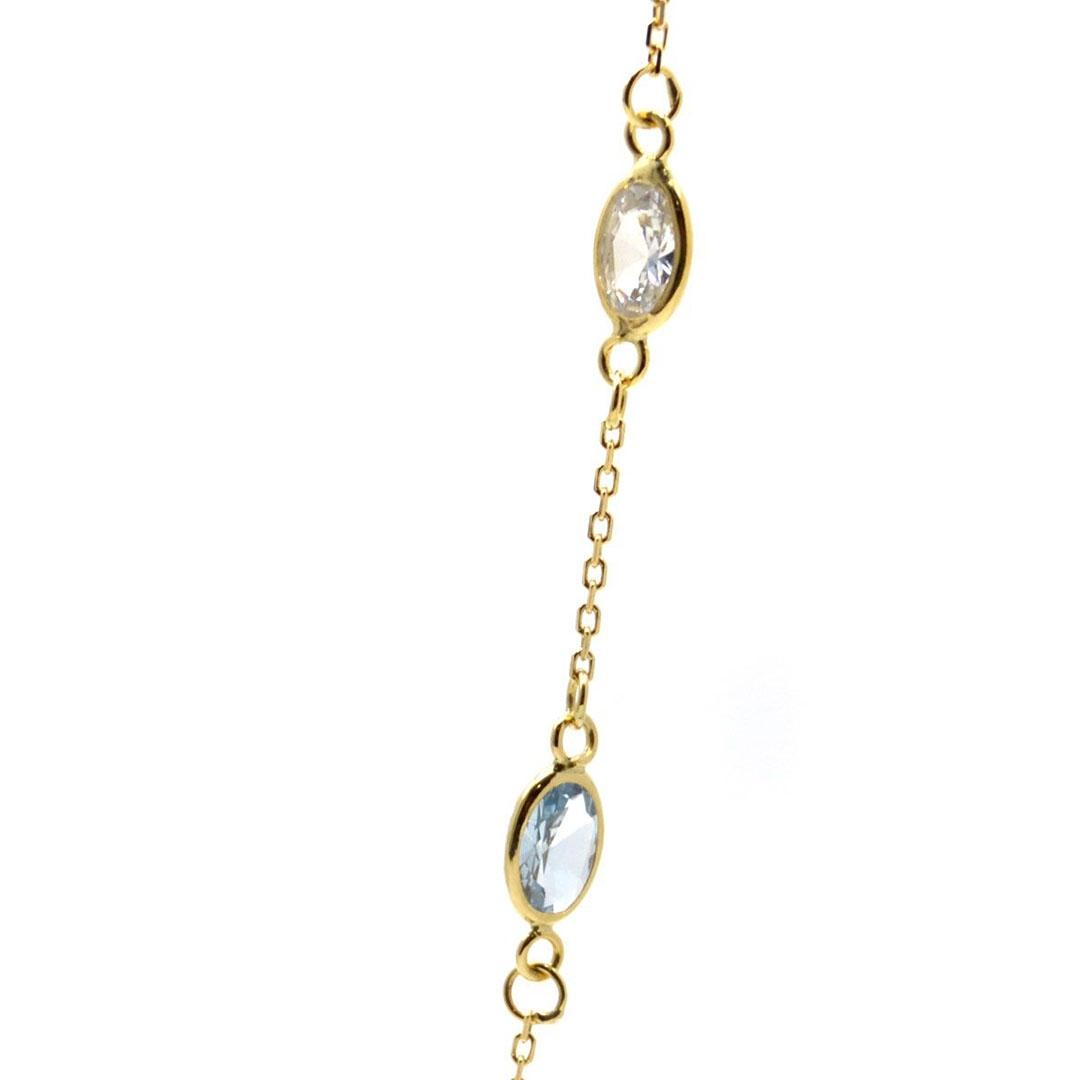 COLLAR MUJER ORO 18K PIEDRAS COLORES 317-45