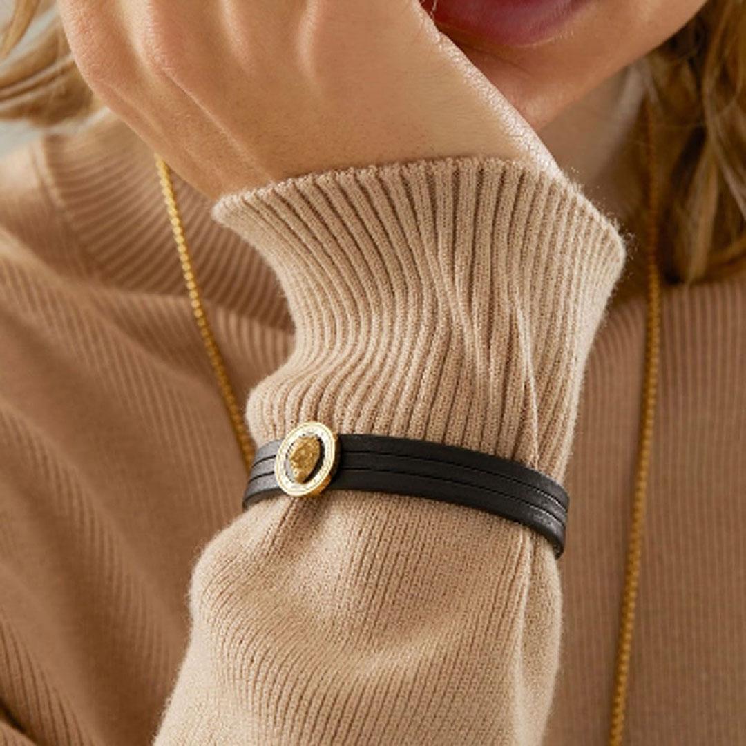 PULSERA HOMBRE ACERO Y PIEL  GUESS UMB20012