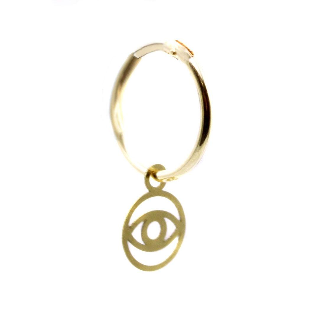 PENDIENTES ARO MUJER ORO 18K  OJO TURCO 5711O