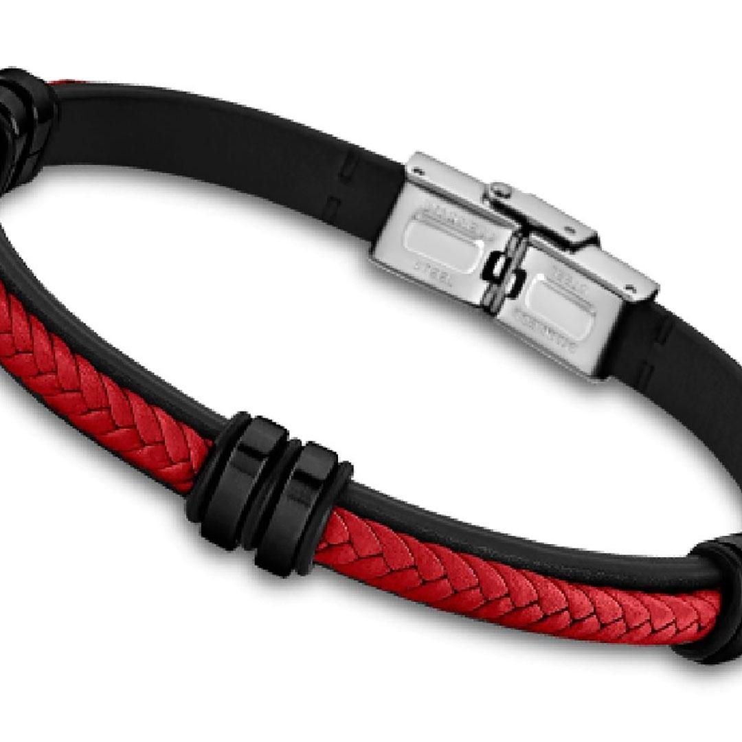 PULSERA HOMBRE LOTUS ACERO Y CUERO LS1829-2/9