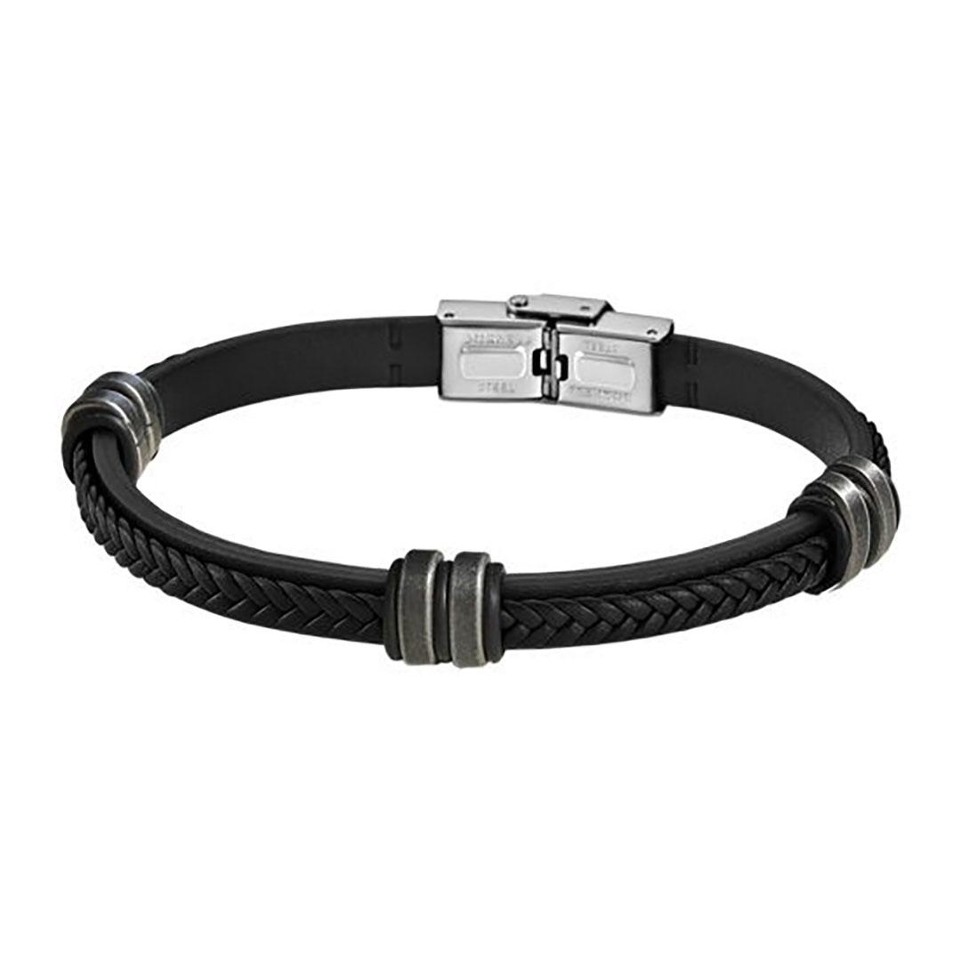 PULSERA HOMBRE LOTUS ACERO Y CUERO LS1829-2/C