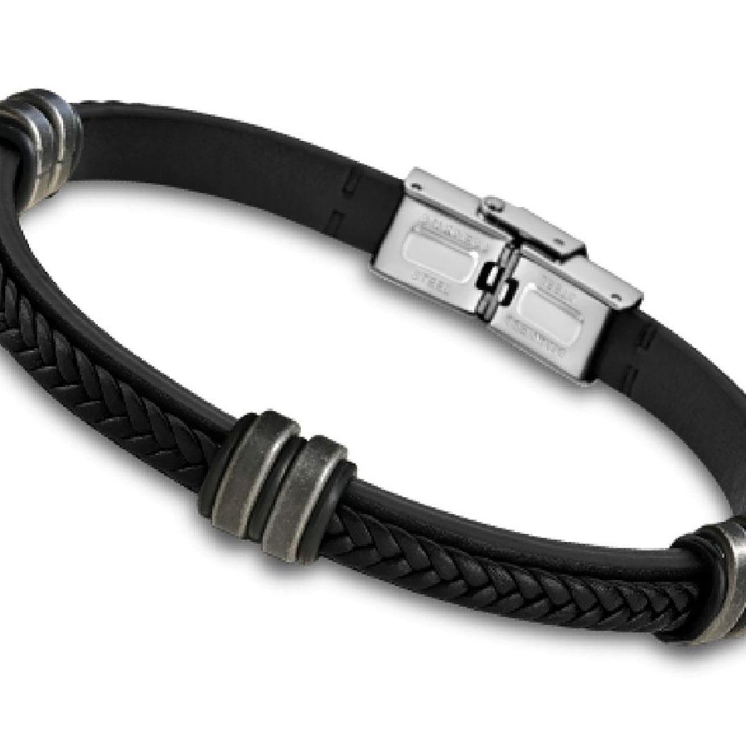 PULSERA HOMBRE LOTUS ACERO Y CUERO LS1829-2/C