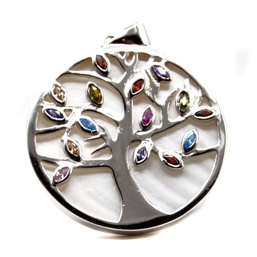 COLGANTE MUJER NACAR Y PLATA ARBOL DE LA VIDA 948-14C