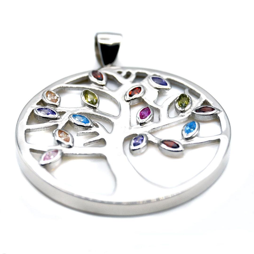 COLGANTE MUJER NACAR Y PLATA ARBOL DE LA VIDA 948-14C