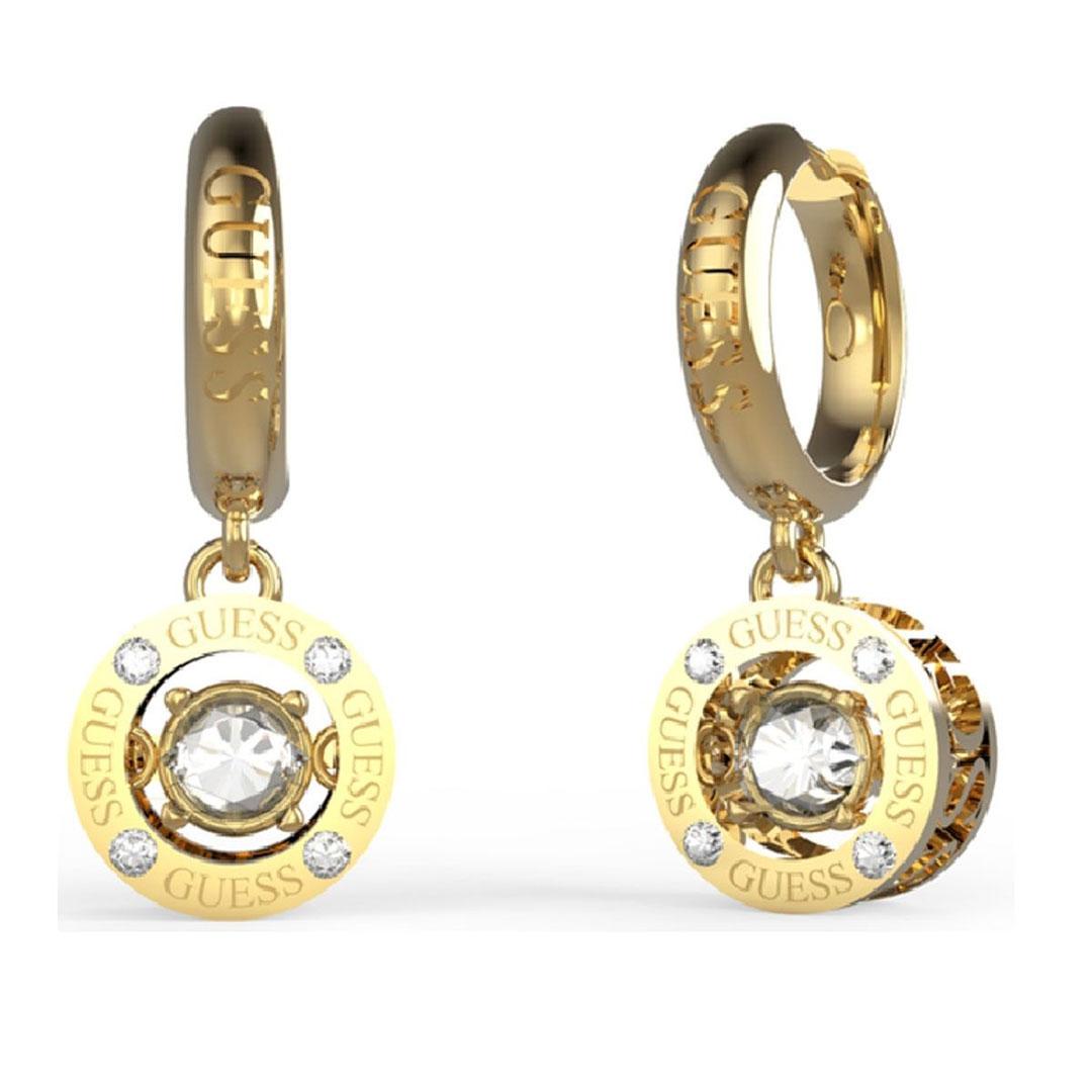 PENDIENTES MUJER ACERO DORADO Y CIRCONITA GUESS JUBE01463JWY