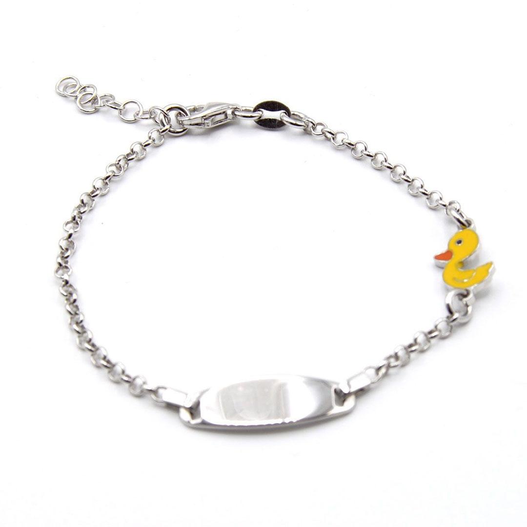 PULSERA MUJER PLATA ESCLAVA CON MOTIVO PATO P1140287