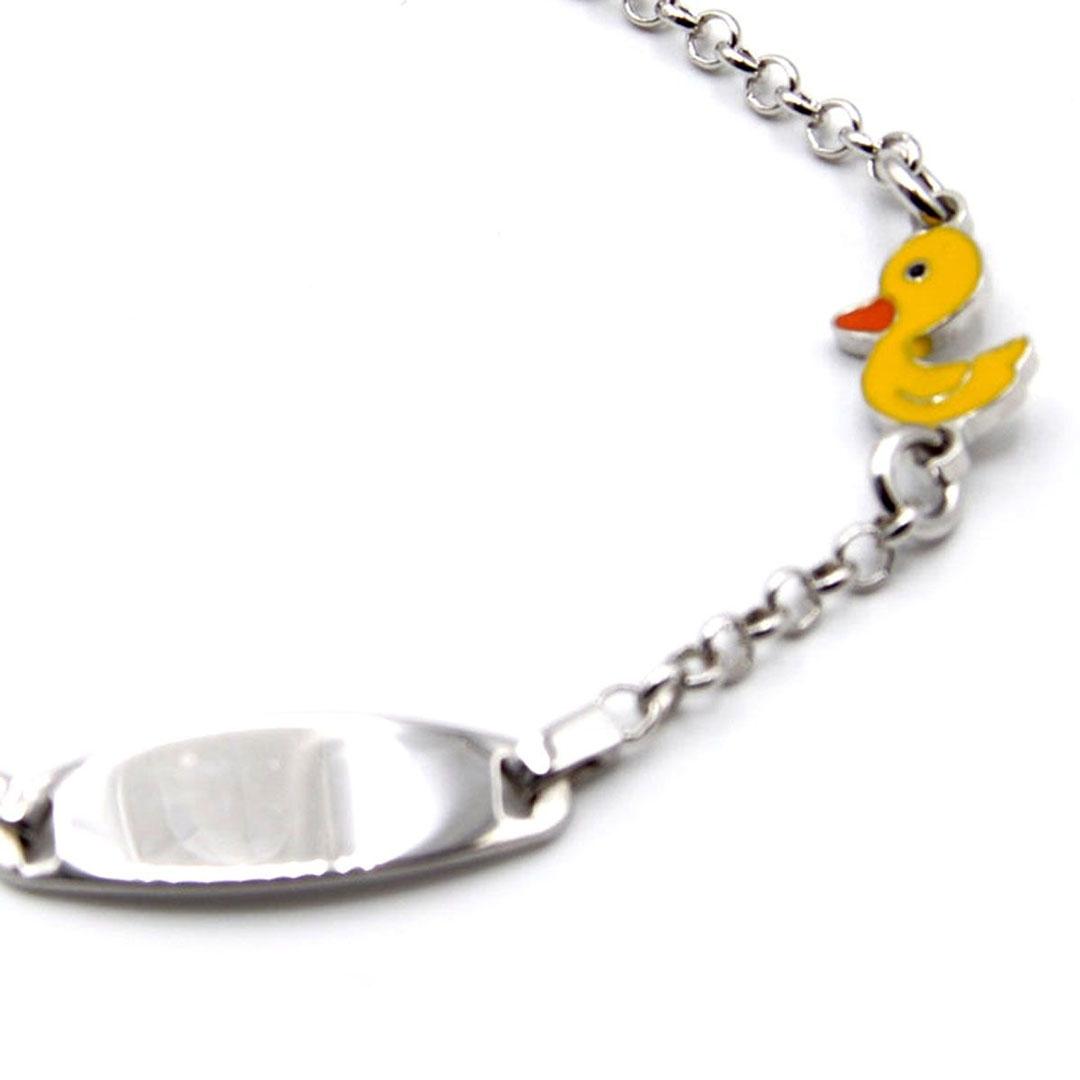 PULSERA MUJER PLATA ESCLAVA CON MOTIVO PATO P1140287