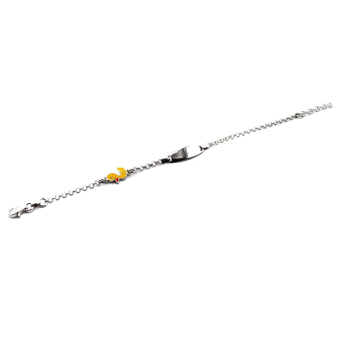 PULSERA MUJER PLATA ESCLAVA CON MOTIVO PATO P1140287