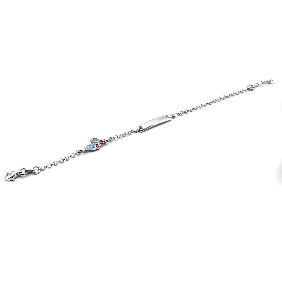 PULSERA MUJER PLATA ESCLAVA CON MOTIVO COCHE P1140290