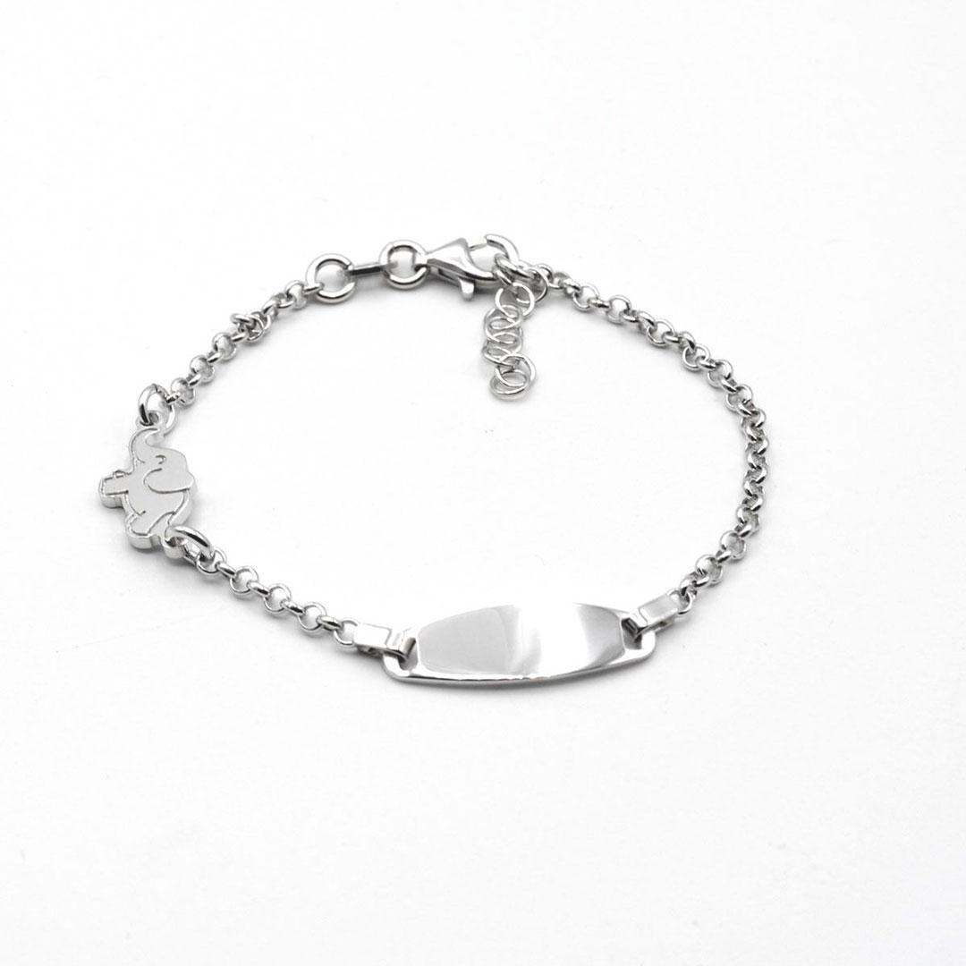 PULSERA MUJER PLATA ESCLAVA Y ELEFANTE P1140291