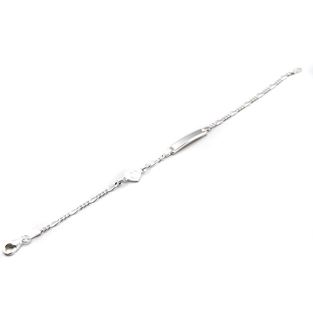 PULSERA MUJER PLATA ESCLAVA CON MOTIVO CORAZÓN P1140296