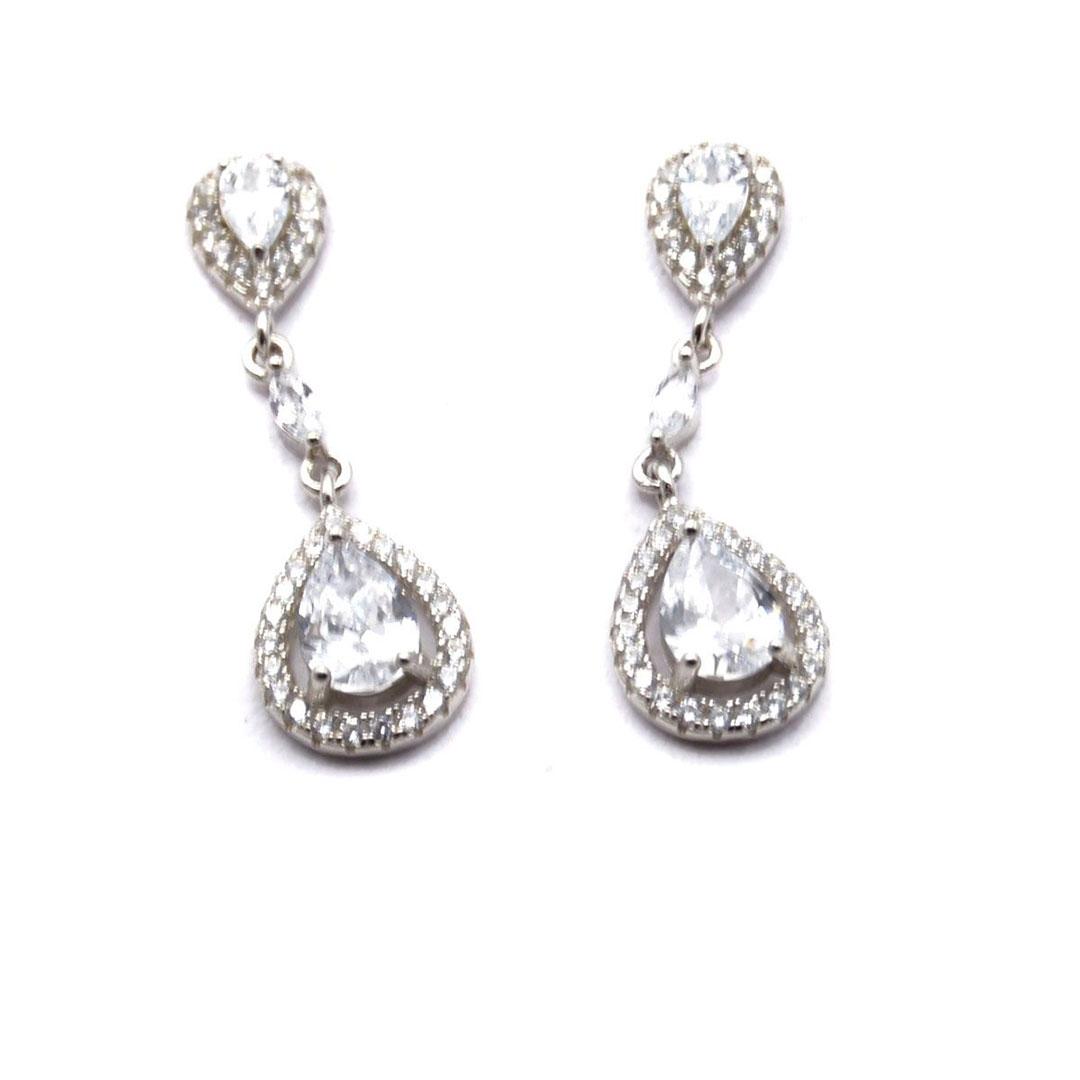 PENDIENTES LARGOS MUJER PLATA DE LEY PPZ26