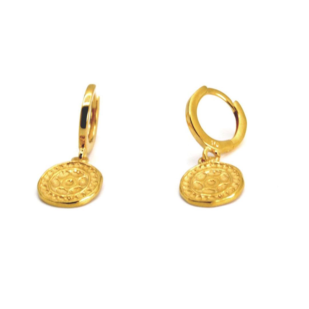 PENDIENTES MUJER PLATA DORADOS 19240A