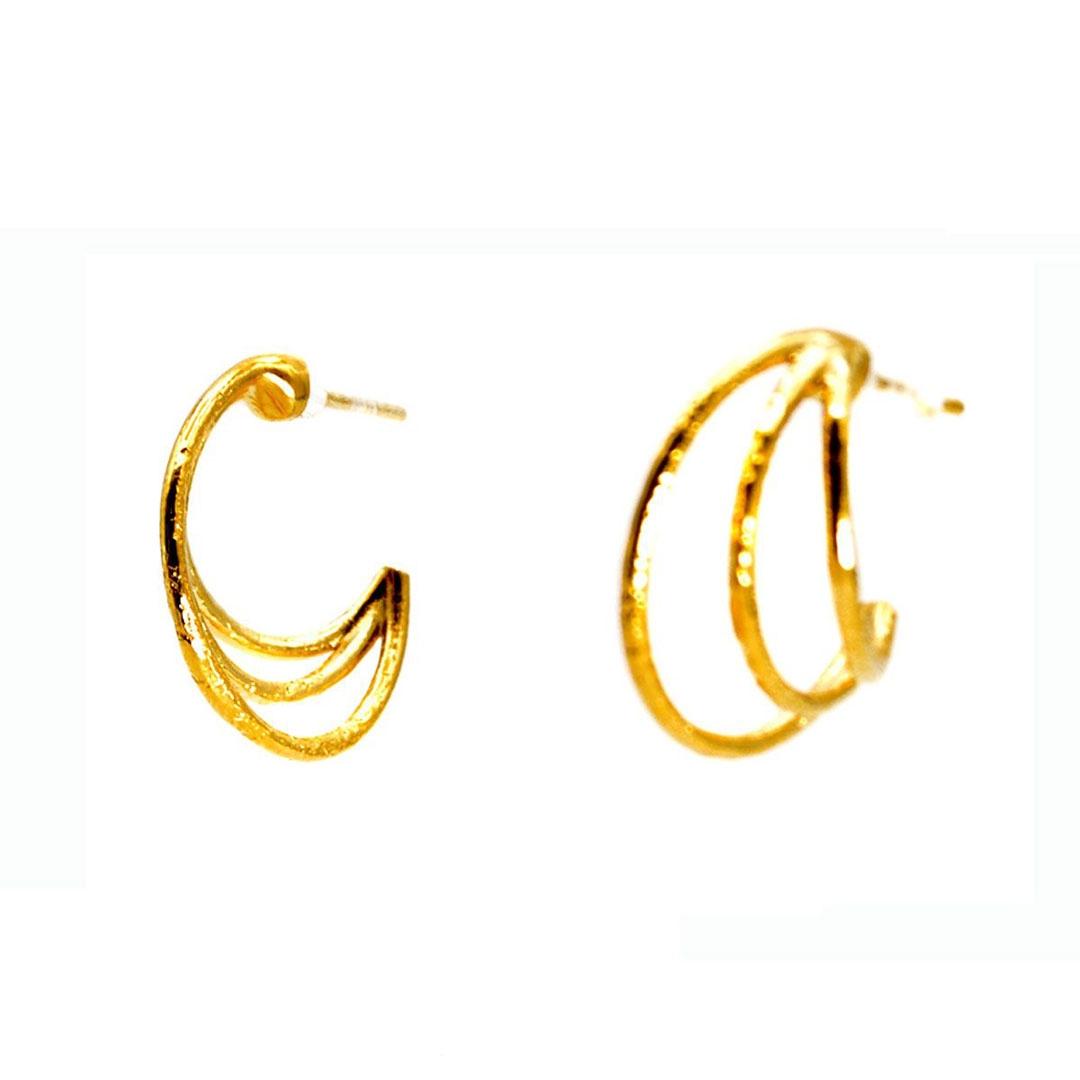 PENDIENTES MUJER PLATA DORADOS 19271A