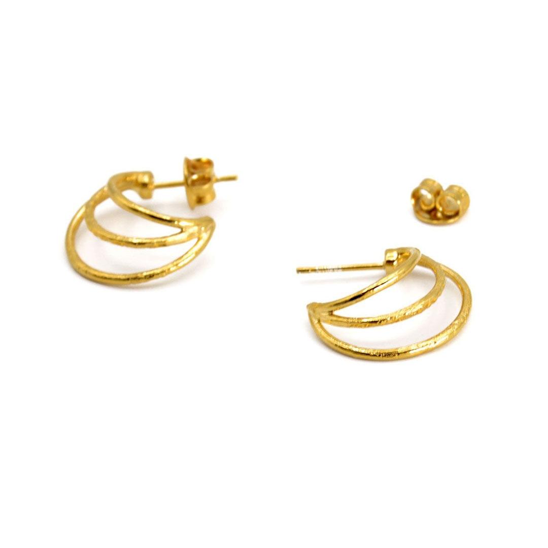 PENDIENTES MUJER PLATA DORADOS 19271A