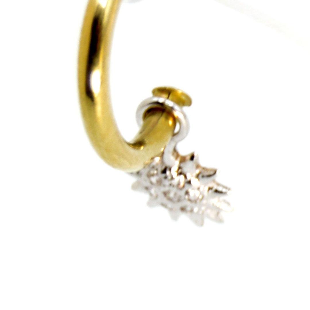 PENDIENTES MUJER ORO 18K MEDIO ARO COLGANTES SOL 13296