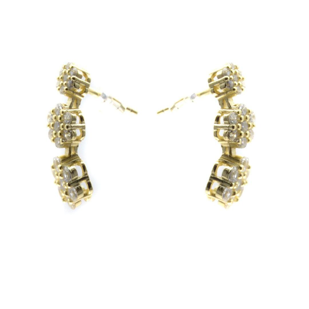 PENDIENTES MUJER PLATA DE LEY 925 DORADOS 24046/Y