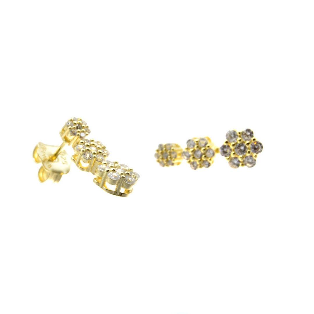 PENDIENTES MUJER PLATA DE LEY 925 DORADOS 24046/Y