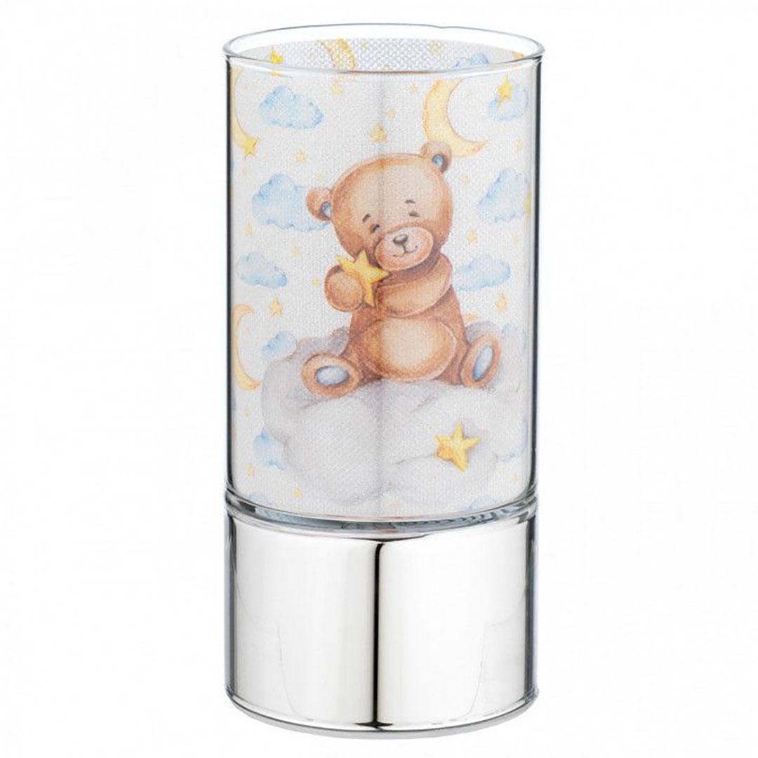 REGALO LAMPARA INFANTIL CRISTAL OSITO NUBE AZUL  B4203-06