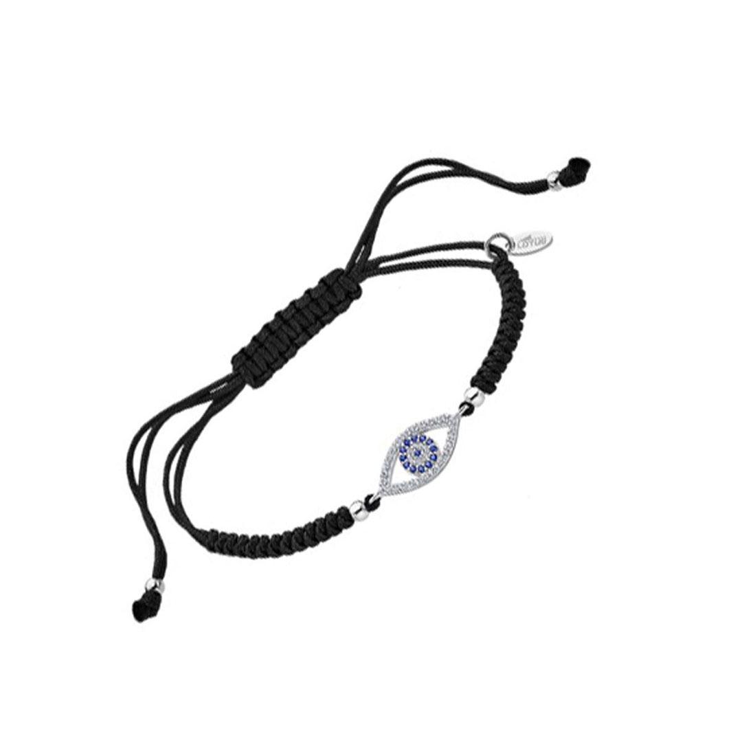 PULSERA MUJER PLATA Y CORDÓN NYLON LP1970-2/2