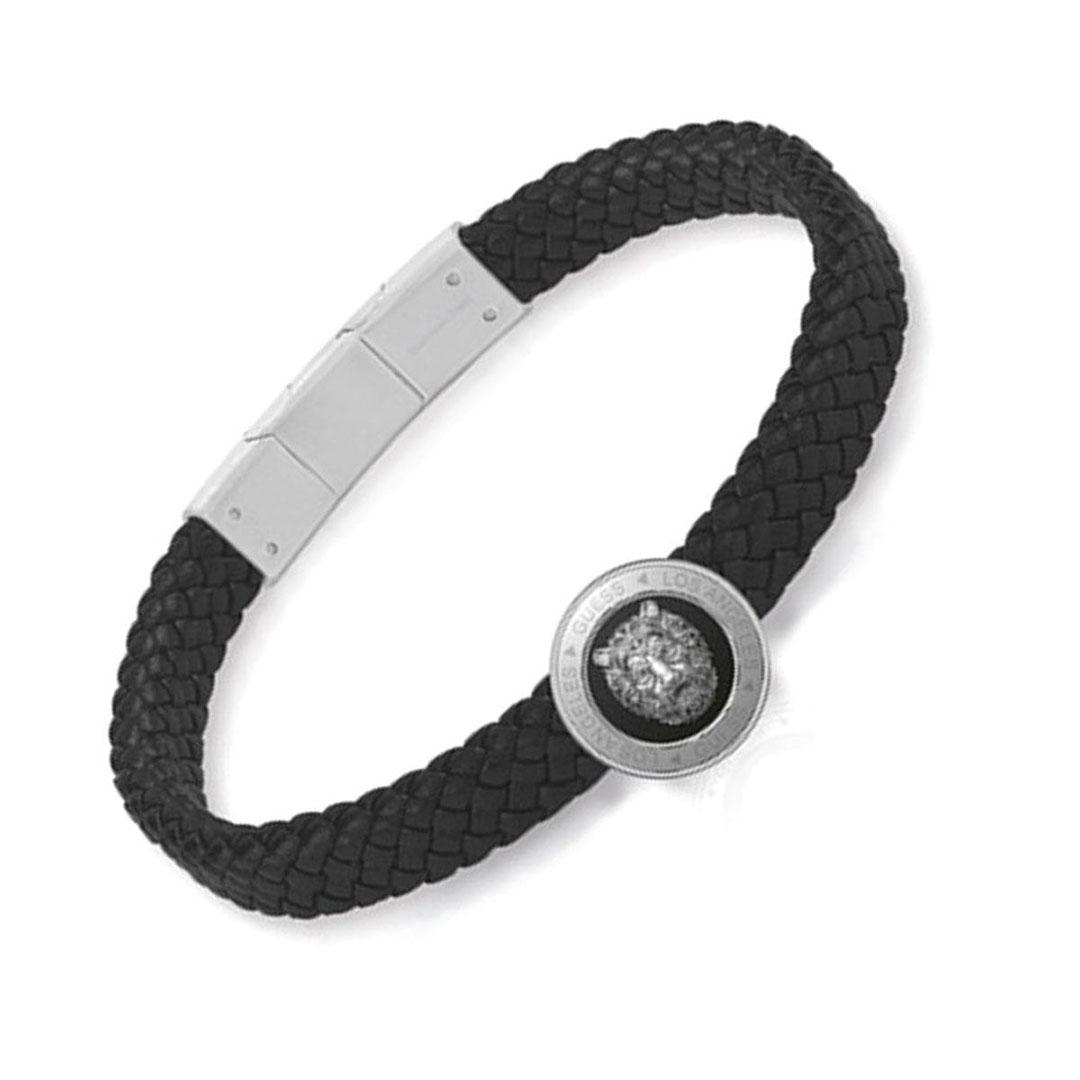 PULSERA HOMBRE ACERO Y PIEL GUESS JUMB01312JWSTBKT-U