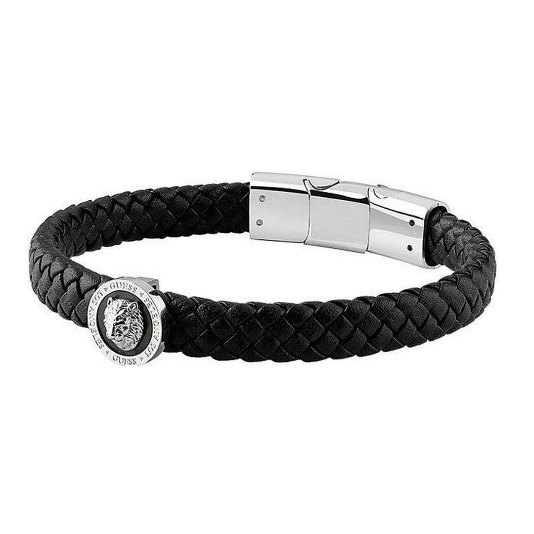 PULSERA HOMBRE ACERO Y PIEL GUESS JUMB01312JWSTBKT-U