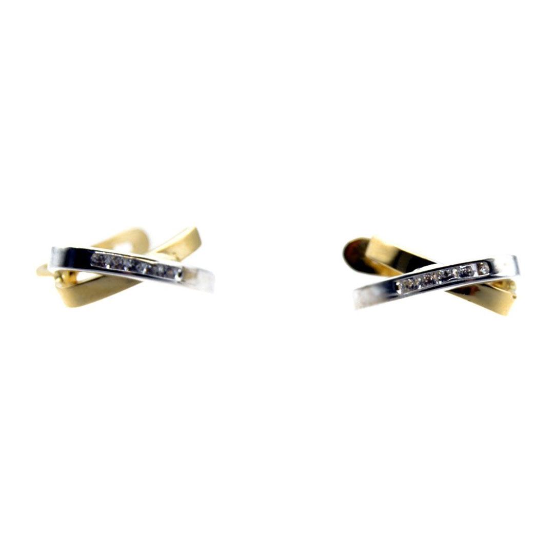 PENDIENTES MUJER ORO 18K BICOLOR  5821M