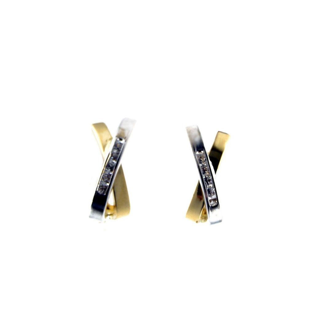 PENDIENTES MUJER ORO 18K BICOLOR  5821M