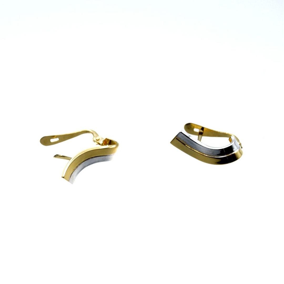 PENDIENTES MUJER ORO 18K BICOLOR 5825M