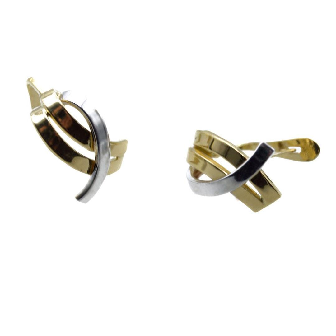 PENDIENTES MUJER ORO 18K BICOLOR 5827M