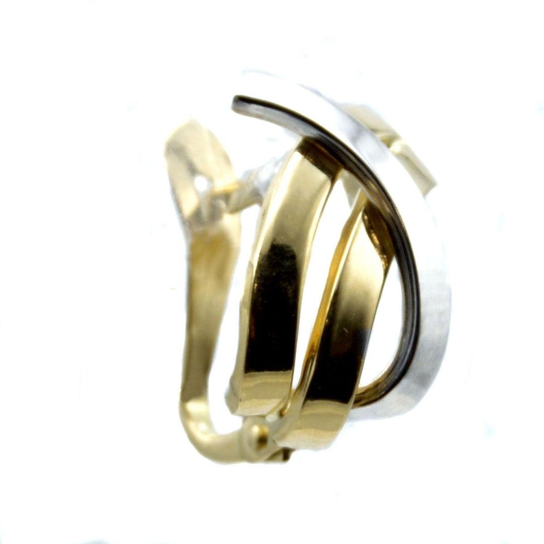 PENDIENTES MUJER ORO 18K BICOLOR 5827M