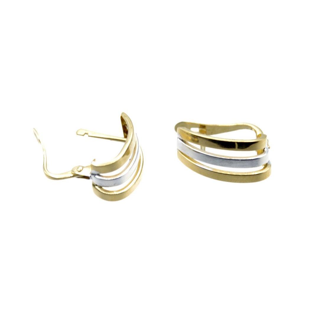 PENDIENTES MUJER ORO 18K BICOLOR S 5826M